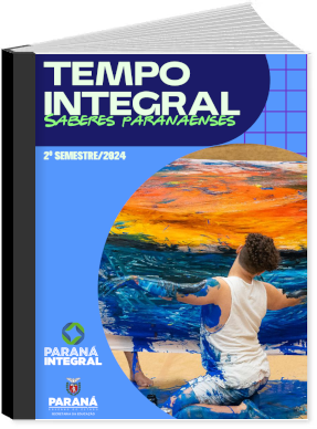 Imagem da capa da revista Tempo Integral, contendo homem de costas e braços abertos