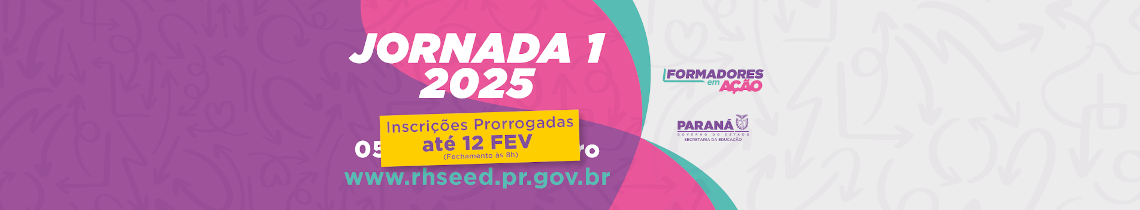 Banner Jornada 1 - 2025 - Inscrições prorrogadas.
