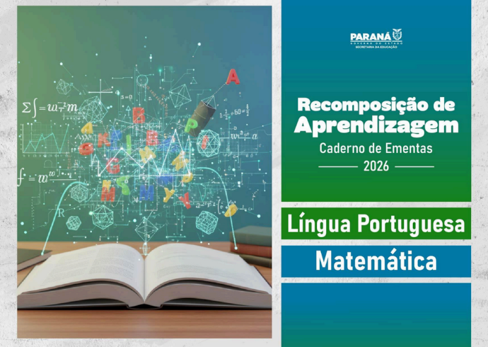 Capa do Caderno de ementas de recomposição de aprendizagem 2026