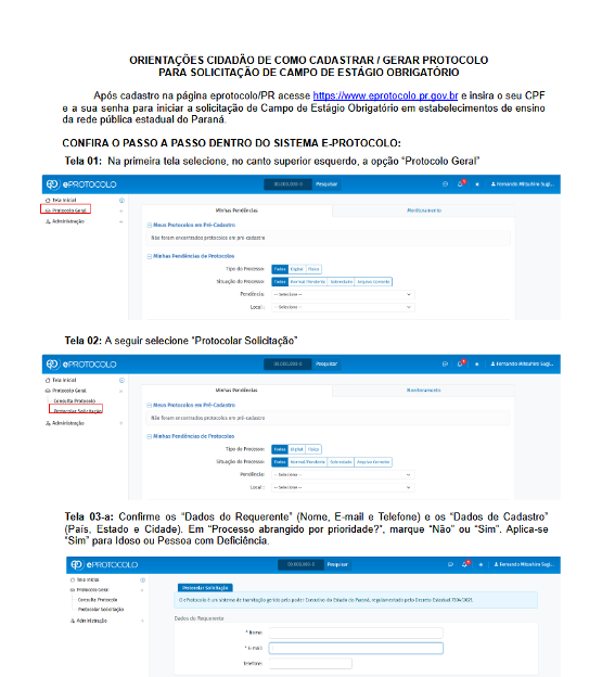 Imagem para solicitação de campo de estágio supervisionado.