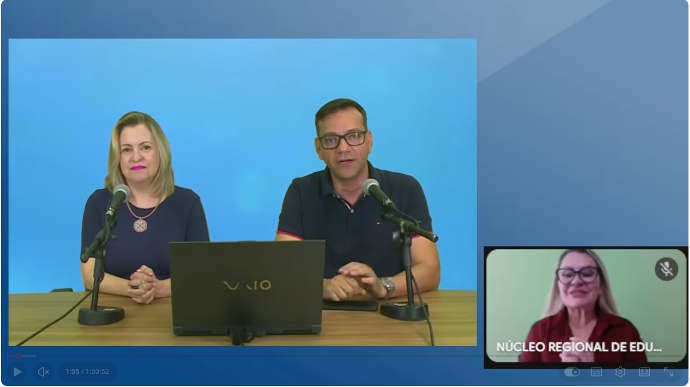 Imagem da transmissão do YouTube - Ensino Médio Noturno 2026: Organização e Orientações Pedagógicas