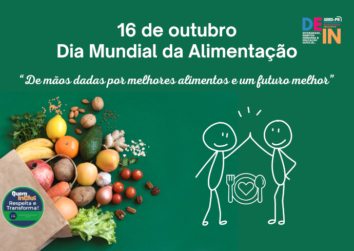 Banner que faz referência ao Dia Mundial da Alimentação - 16 de outubro
