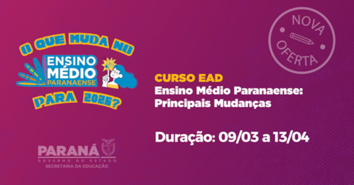Banner - Ensino Médio Paranaense - Curso EaD