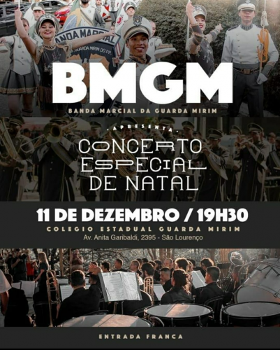 folder do concerto especial de natal do colégio estadual guarda mirim