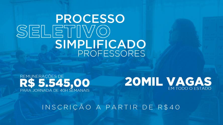 Imagem processo seletivo simplificado professores