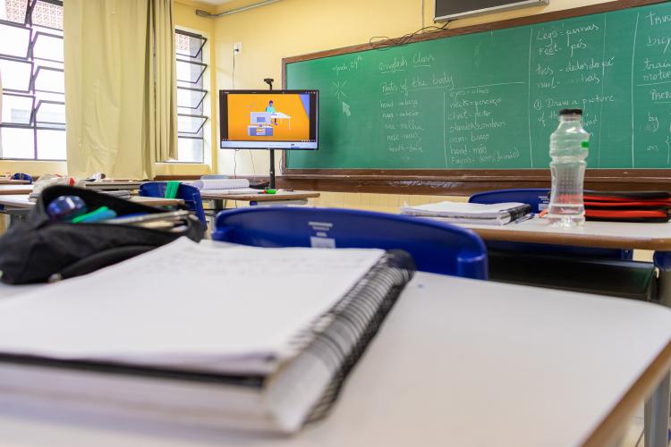 Foto de sala de aula.