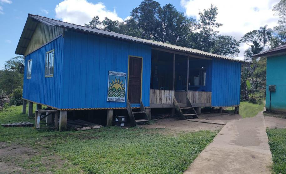 Foto da Escola Estadual Indígena Kuaray Guatá Porá