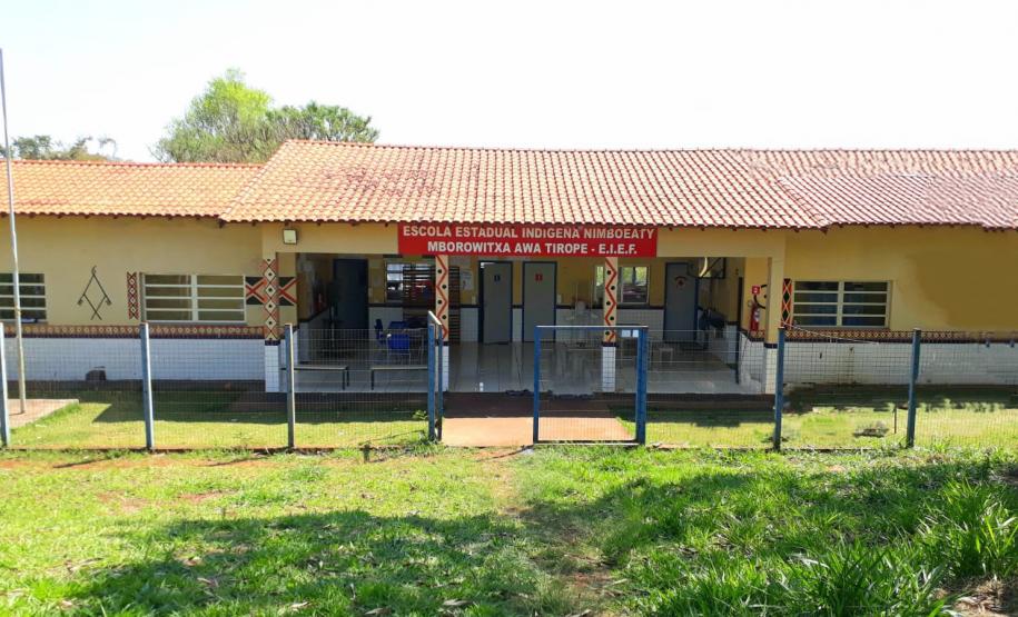 Foto da Escola Estadual Indígena Nimboeaty Mborowitxa Awa Tirope